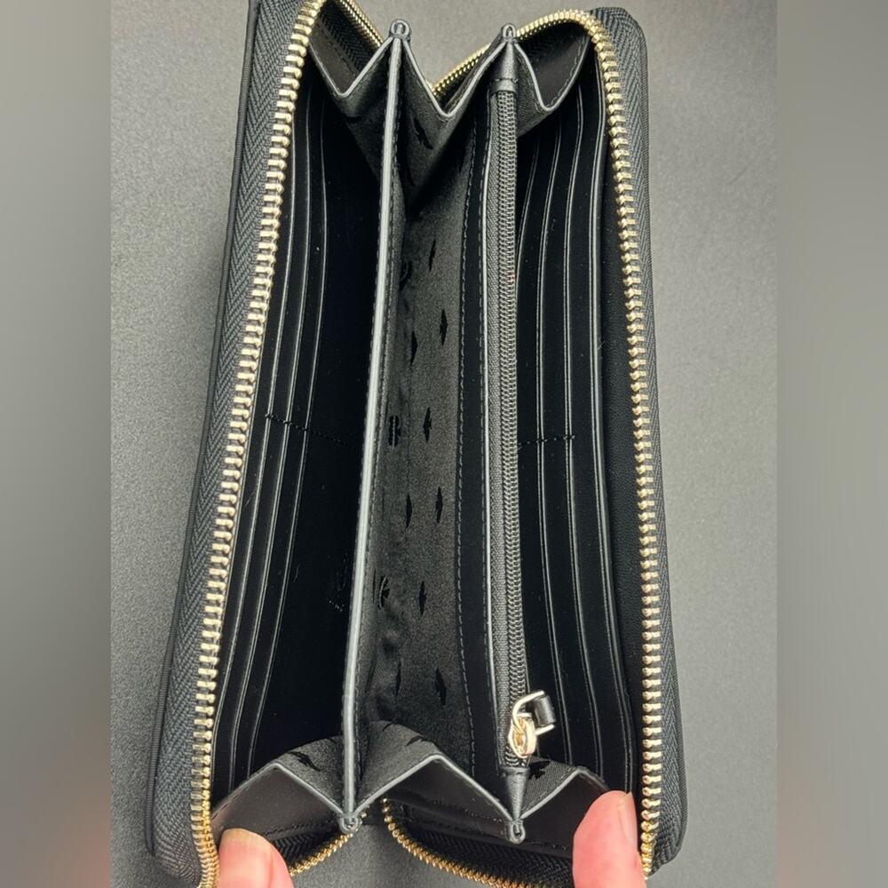 Kate Spade Black Nylon Zip-Around Wallet - Picture 6 of 9